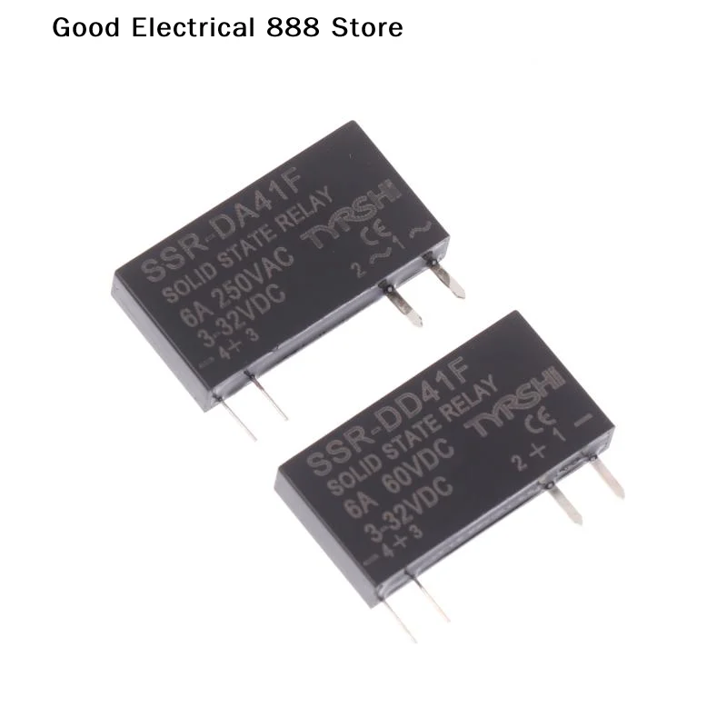 【G】SSR-41FDD/41FDA Solid State Relays DC To DC Slim Relay Module 3-32VDC 6A Mini Relay Non-contact DIN Rail Relay AC DC Control