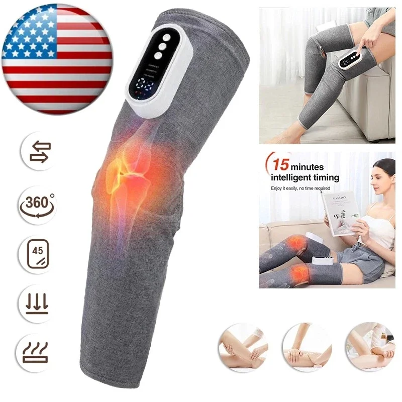 

Беспроводной массажер для колена с подогревом, вибрационная грелка для колена, 3 режима вибрации и нагрева, грелка, рождественский подарок