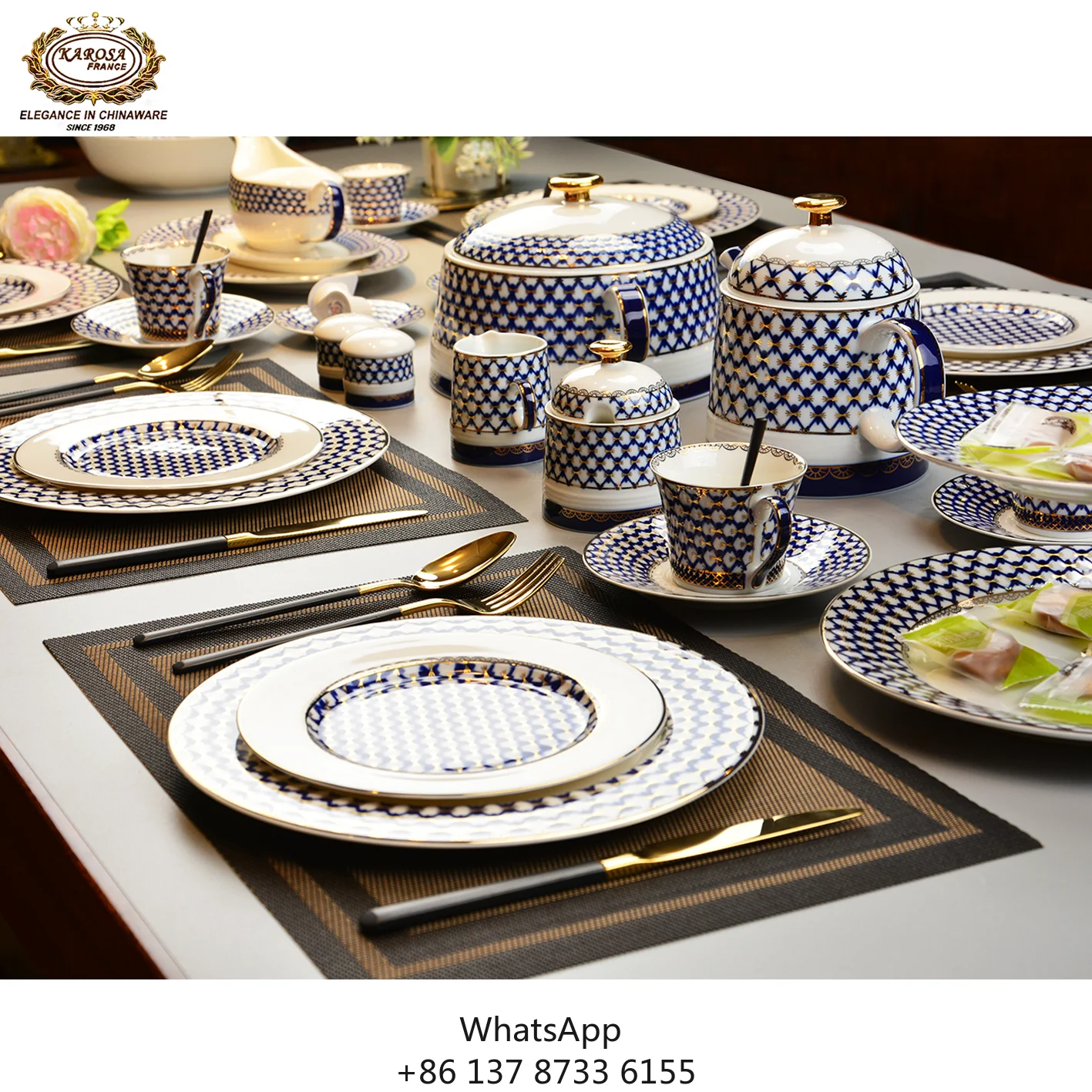 

Luxury Embossed Gold Underglaze Tableware Royal Style Bone China Dinnerware Porcelain Dinner Sets