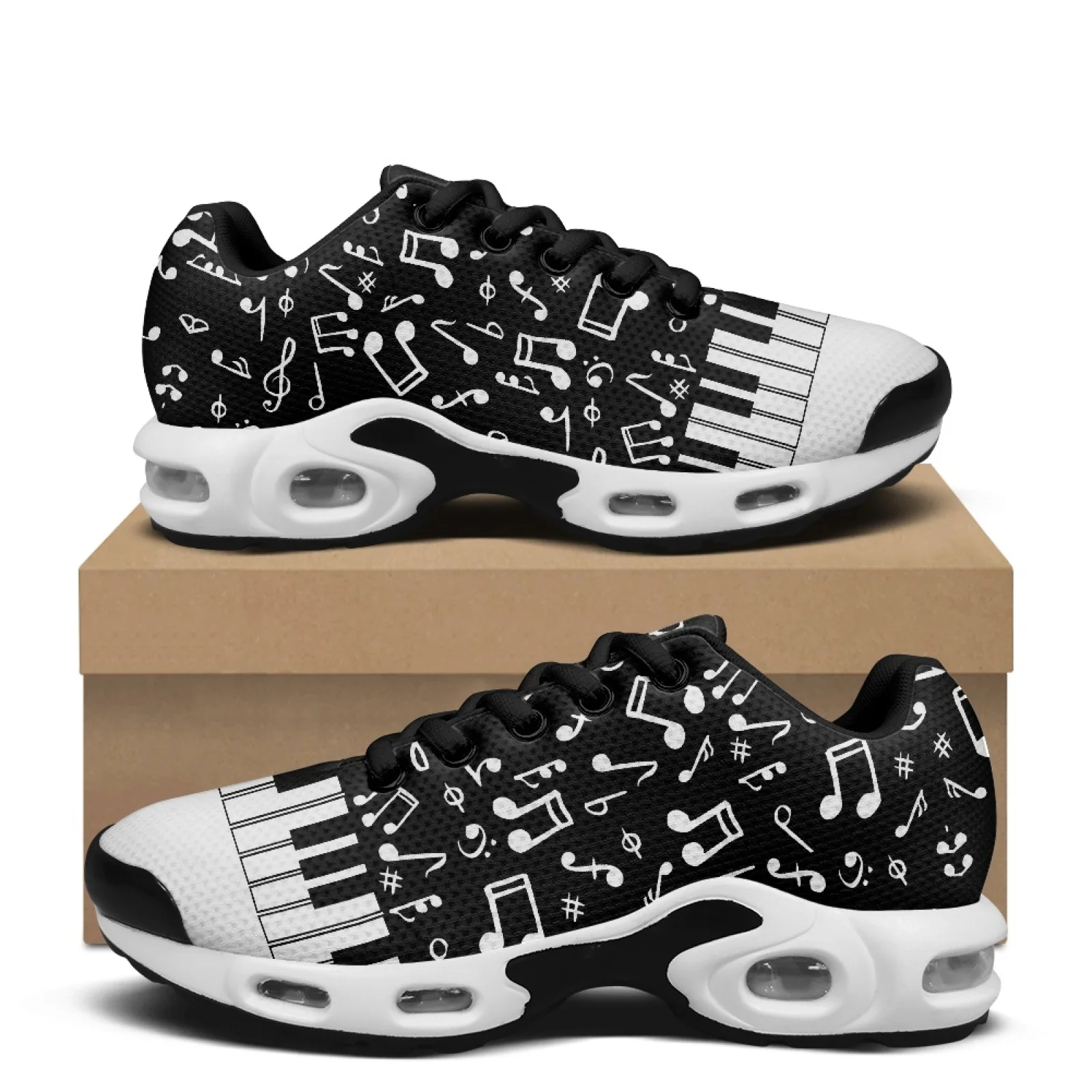 PENSTROLL Musical Note Lightweight Air Cushion Running Shoes Tennis Sneakers for Athletic Non Slip Comfort Sneaker