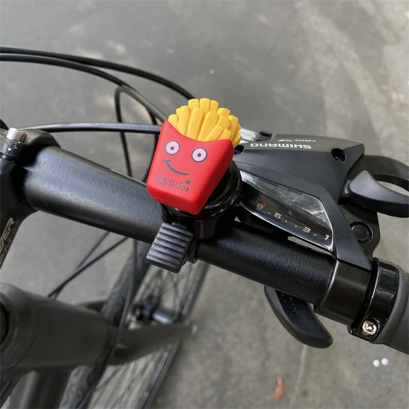 3 قطعة جرس الدراجة همبرغر مضحك الكرتون جرس الدراجة بصوت عال وهش واضح الصوت ل التوازن الدراجة ، سكوتر ، الدراجات الجبلية اكسسوارات الدراجات #5