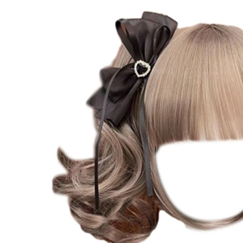 

3D Hair Clip with Heart Ribbon Bowknot Women Hairpin Easy to Use Perfect for Daily Life Parties Weddings 15UB