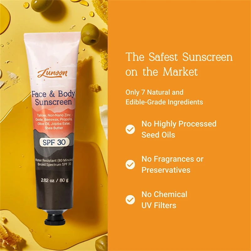 LUNOON Mineral Sunscreen Solar Blocker crema sbiancante per la pelle Anti Uv Sun Block crema solare viso e corpo idratante delicato Spf30