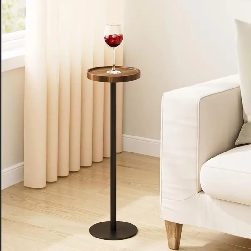 Small Round Coffee Side Table, Sofa End Table for Drinks, Living Room Sofa Side Home Furniture