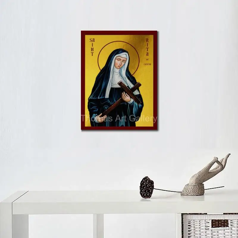 Saint Porphyrios icon HD Canvas Prints Greek Orthodox Byzantine Large Wall Art Religious Decor for Church Altar Prayer Corner
