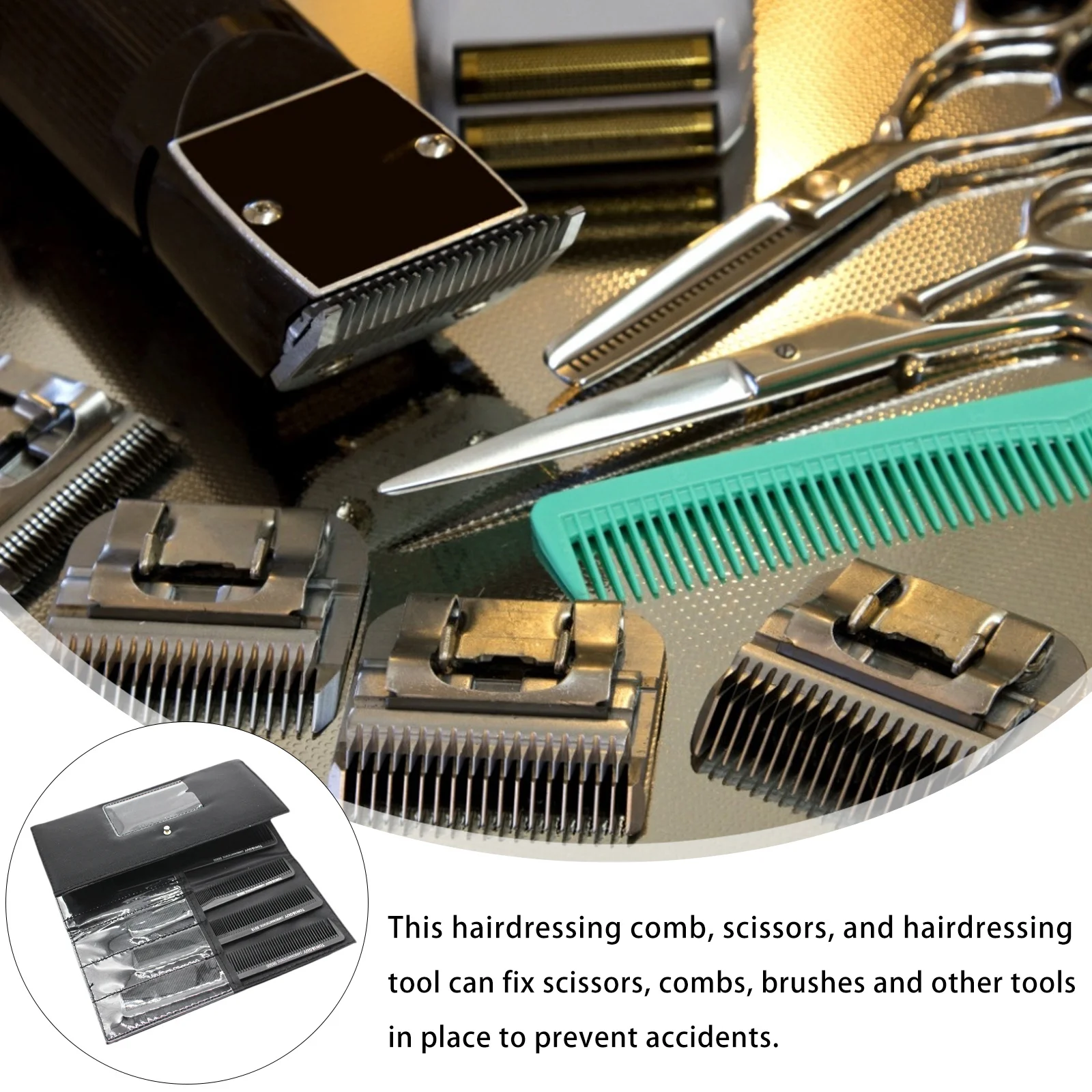 Bolsa de ferramentas de cabeleireiro, grande capacidade, suporte de pente de tesoura para salão de beleza, barbeiro, organizador portátil, tesoura de barbearia