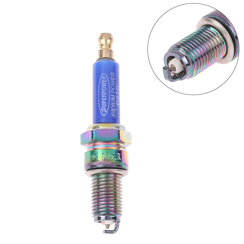 Blue Iridium Spark Plug D8TC For Vertical Engine CG Series 125cc 150cc 200cc 250cc Off-road Vehicle Motorcycle Electric Scooter