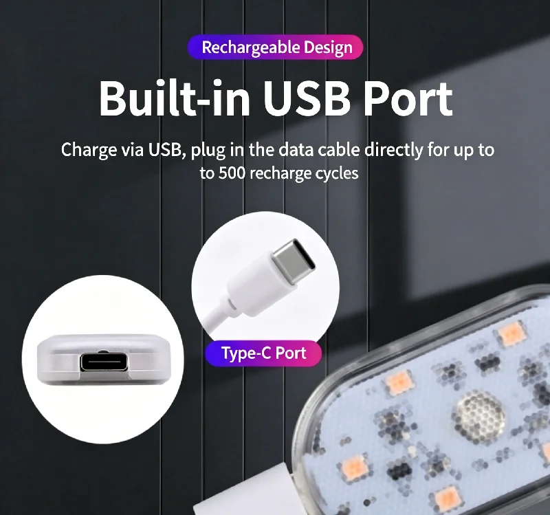 LED 터치 라이트 미니 무선 자동차 실내등 자동차 천장 독서등 도어 풋 트렁크 수납함 USB 충전