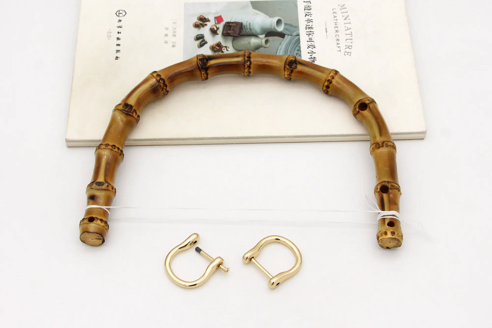 18 Cm (7.09 In) Bamboo Purse Bamboo Handle Purse Handles Bamboo Bag Handles Purse Hardware Wholesale Obag Purse Frame Parts