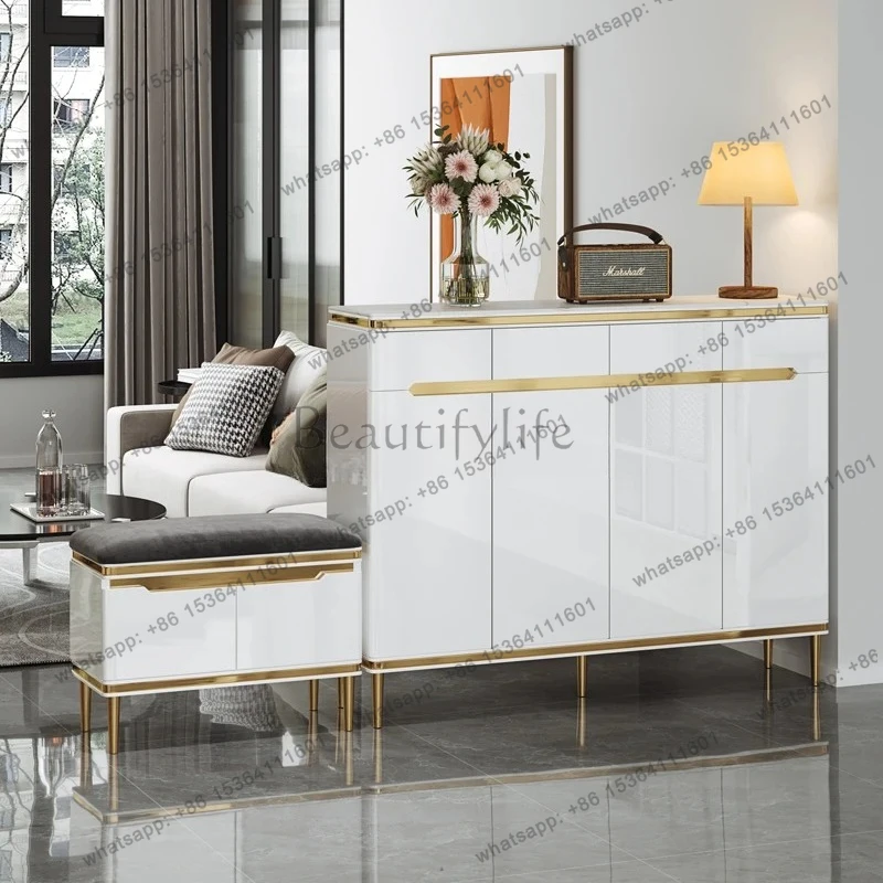 light luxury double-sided paint shoe cabinet household simple modern new living room partition entrance cabinet