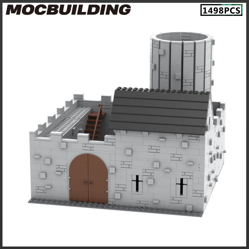 

DIY Bricks MOC Building Block European Style Castle Architecture Medieval Fortress Model Assembling Toys Collection Christmas