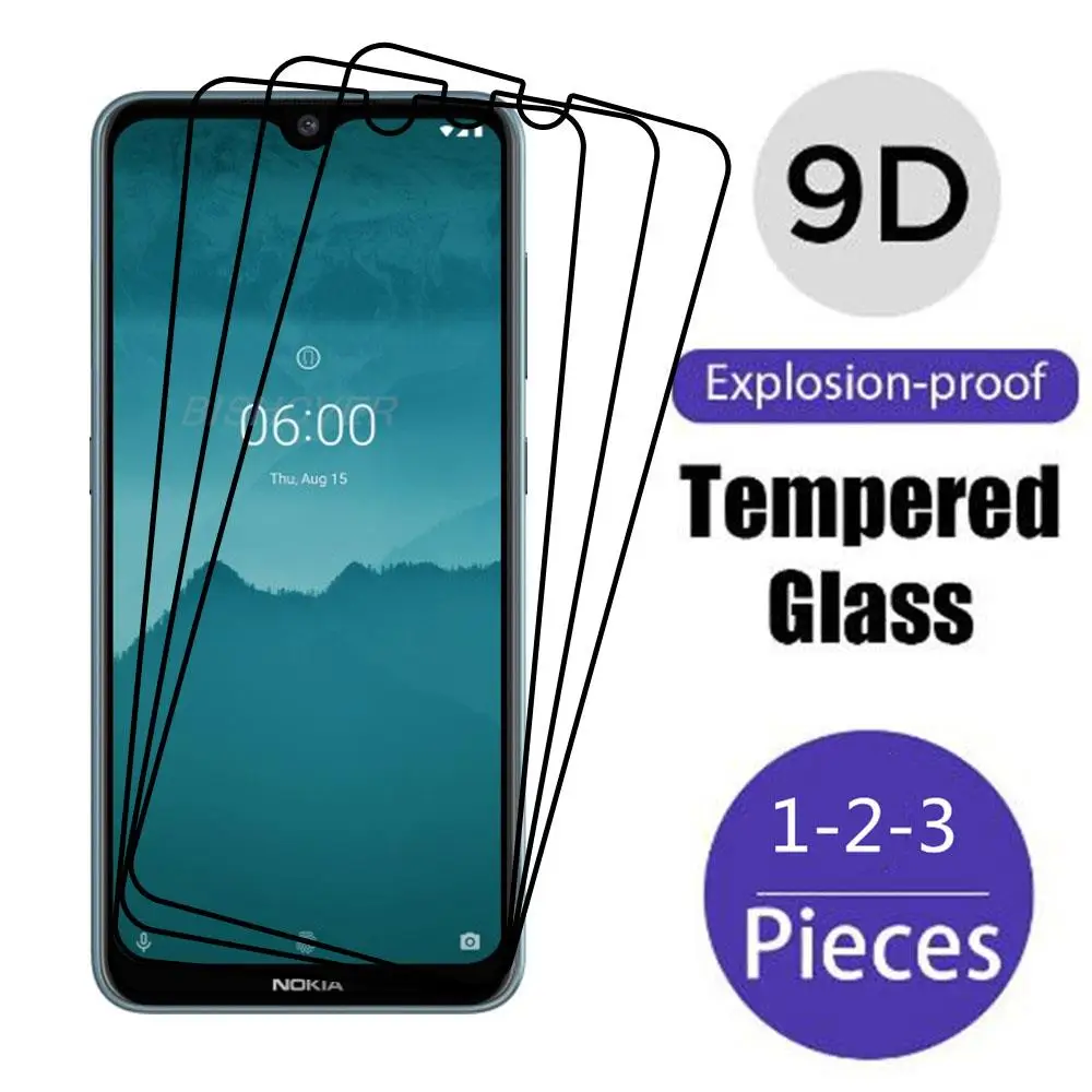 Protector de pantalla de vidrio templado de cobertura completa para Nokia 5,4 3,4 5,3 8,3 2,3 1,3, protector de pantalla para Nokia 3 3,1 3,2 5 5,1 X5 6 6,1 6,2 7 7,1 7,2 8