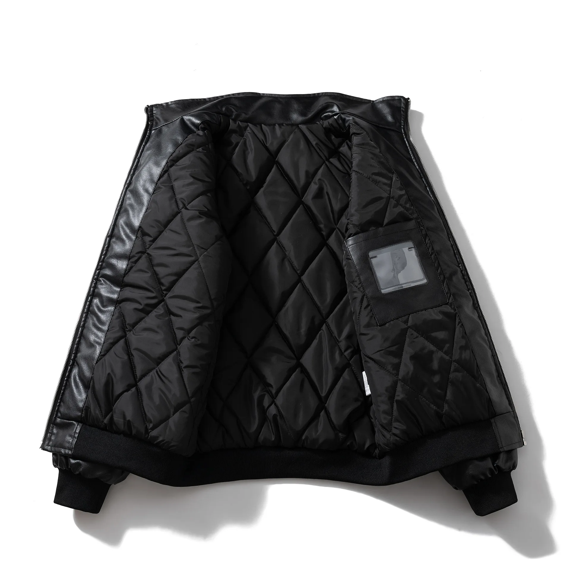 ريد بول معطف جلد مطرز دراجة نارية الوقوف طوق ركوب معطف الخريف/الشتاء سترة جلدية دراجة نارية الاتجاه