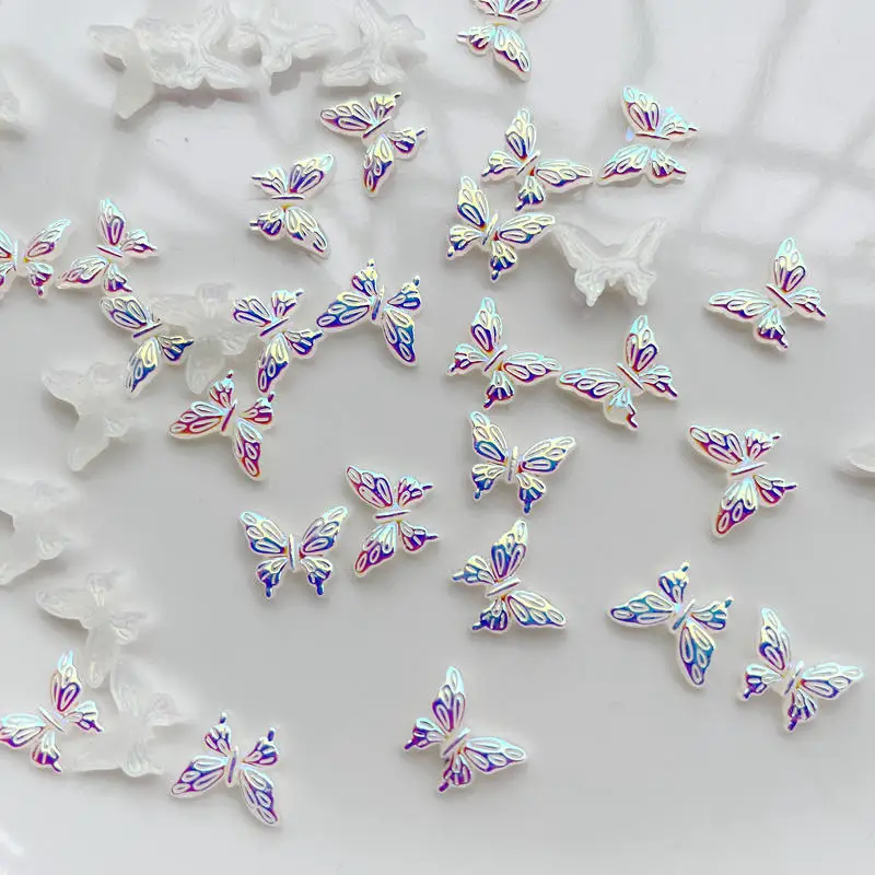 50 pieces of shiny AB Crystal Butterfly Rhinestone DIY jewelry accessories resin crafts wedding decoration nail Rhinestone