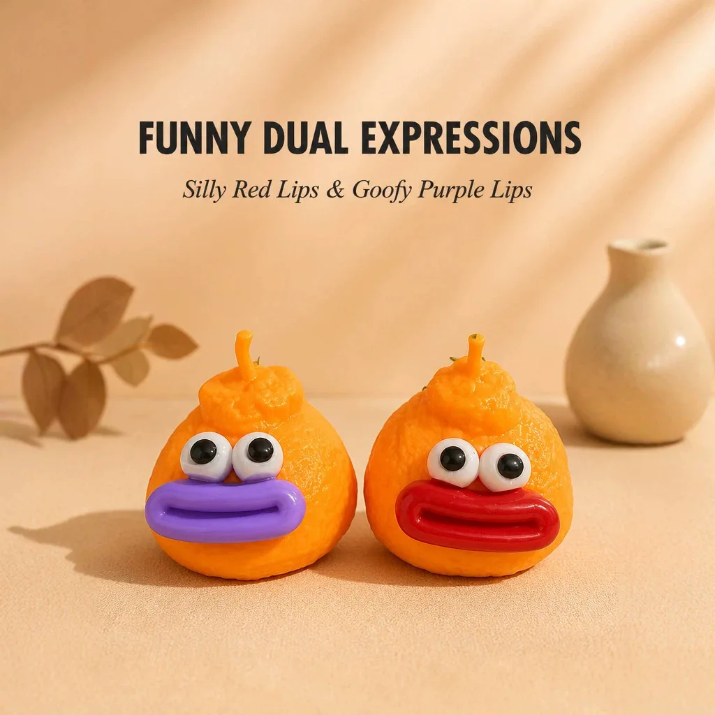Cute Ugly Orange Building Blocks Squeeze Toy 2026 New Funny Face Slow Rebound Stress Relief Decompression Squishy Vent Toy Gift view 4
