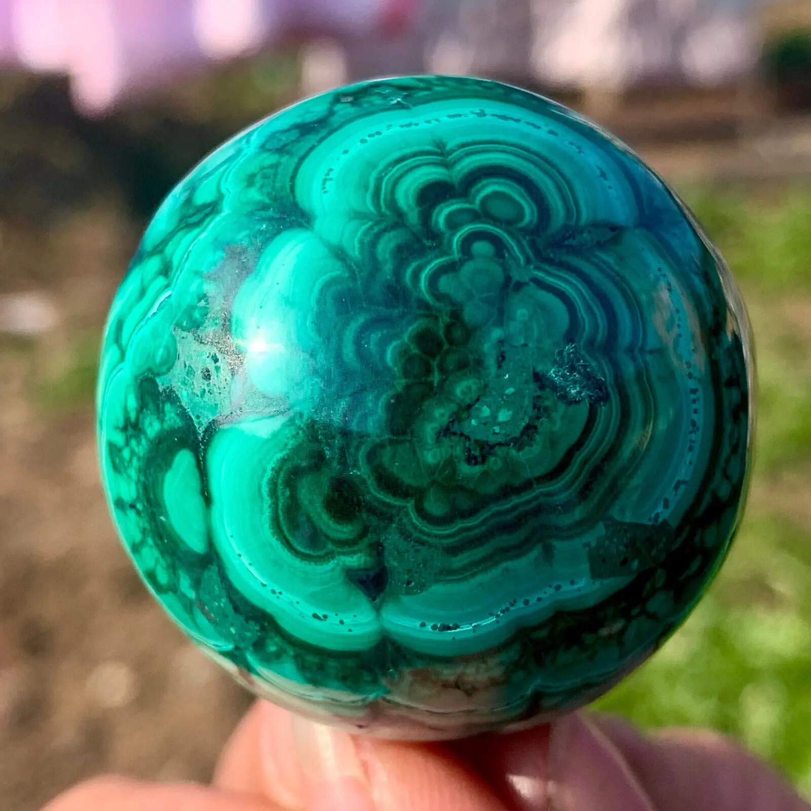 Malachite Quartz Crystal Ball, Natural Energy, Reiki, Home Decoration, Fashion Gift, Healing