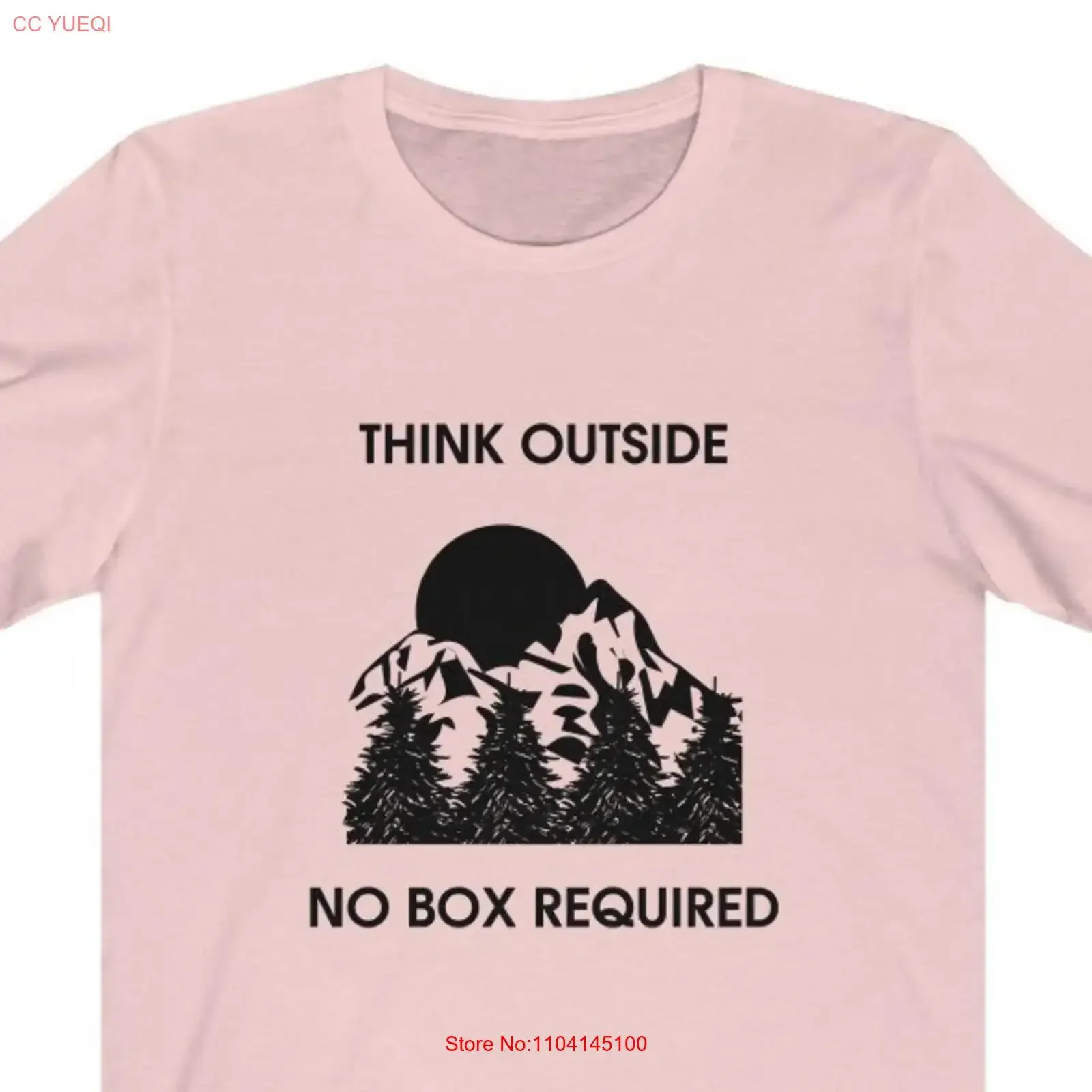 

Think Outside, коробка не требуется, женская футболка для кемпинга и пешего туризма, винтажный потертый топ для повседневной носки, удобный унисекс