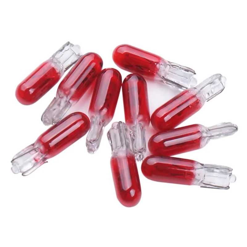 10pcs Blue/red/amber/yellow T5 12v 1.2w Car Halogen Lamp Instrument Lights Dashboard Bulb Auto Interior Light Car Styling 1piece image 5