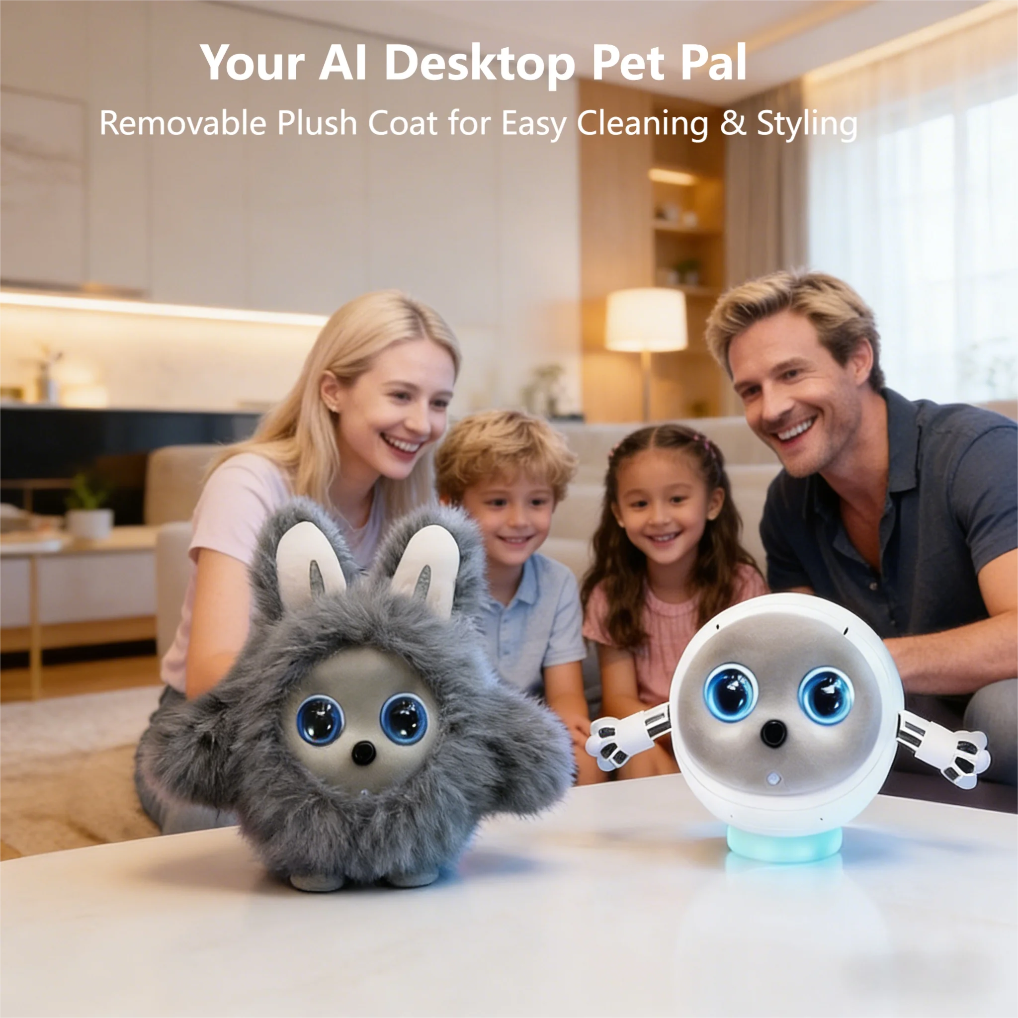 Robot de Compañía K-Bao con IA, Robot Interactivo con Asistente de Voz para Niños y Adultos, Muñeca Educativa y de Entretenimiento Multiusos