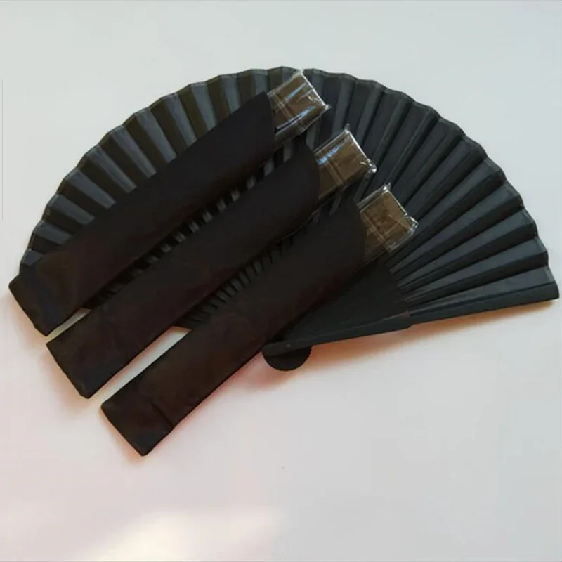 Wedding Chinese Style Dance Folding Fans Black Folding Fans Favor Party Vintage Hand Fan Chinese Dance Party