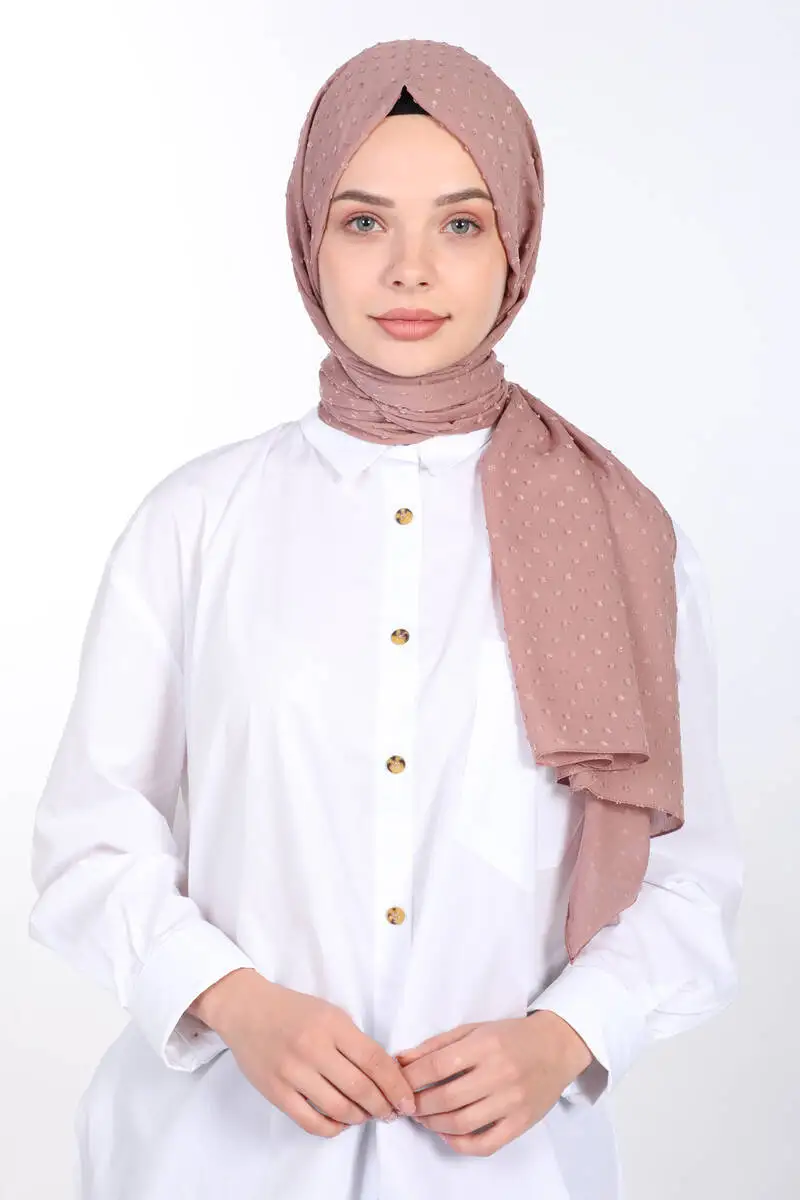 Miray Pıtpıt Chiffon Shawl Light Coffee