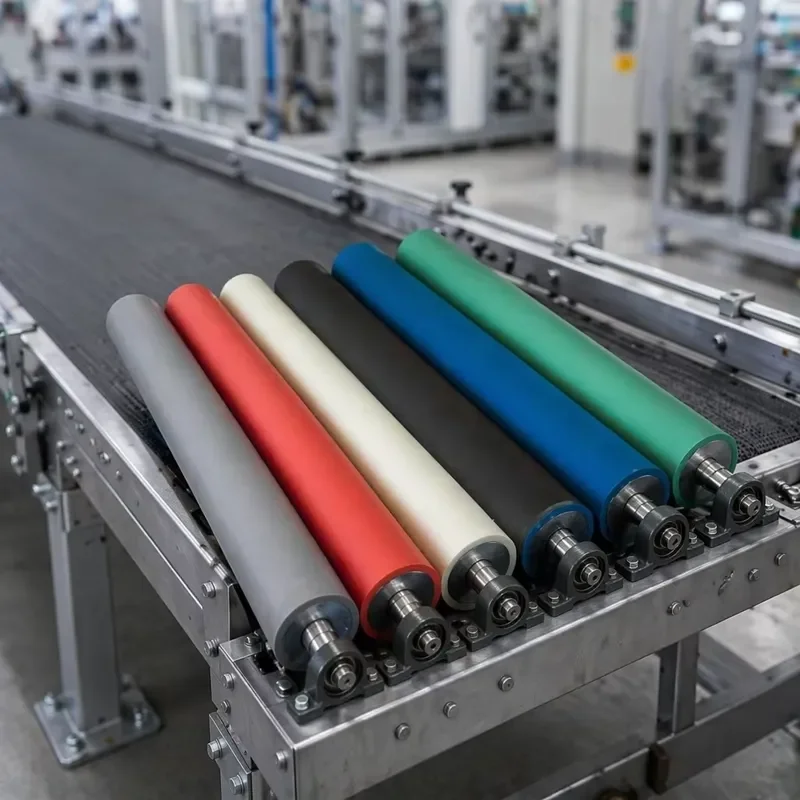 Polyurethane Coated Conveyor Rollers for Belt Conveyors Custom Hardness 20A-95A PU Driven Roller