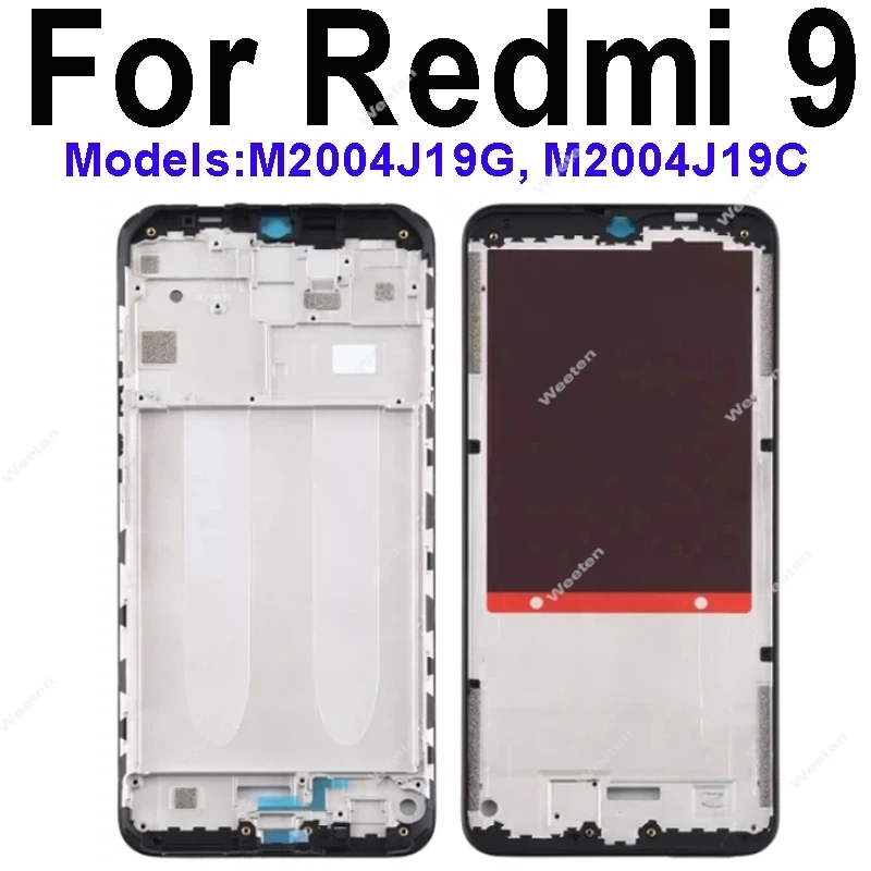 Средняя рамка ЖК-дисплея для Xiaomi Redmi 8 8A 9 9T 9A 9C 10 10A 10C 12 12C 4G 5G Передняя рамка ЖК-дисплея Средняя рамка Рамка корпуса