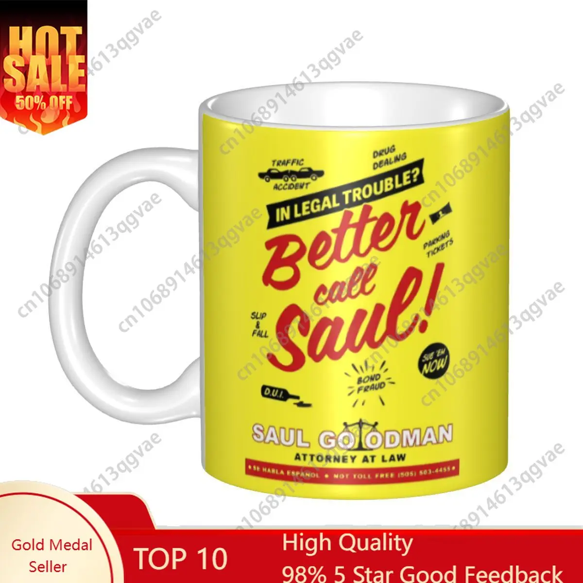 

Better Call Saul Goodman Coffee Mugs DIY Custom TV Movie Ceramic Mug Creative Present