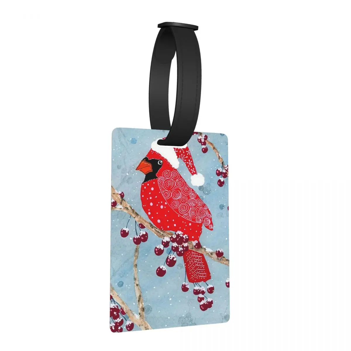 

Snow Christmas Cardinal Luggage Tags Suitcase Accessories Travel Portable Baggage Boarding Tag Label Holder ID Name Address