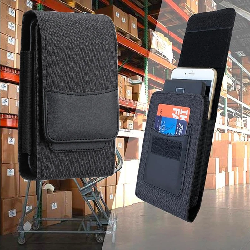 

Nylon Leather Phone Holder Case For Apple iPhone 17 Air 16E 15 Pro Max 16 Plus 14 13 17 Pro SE 2025 Pouch Card Phone Waist Bags