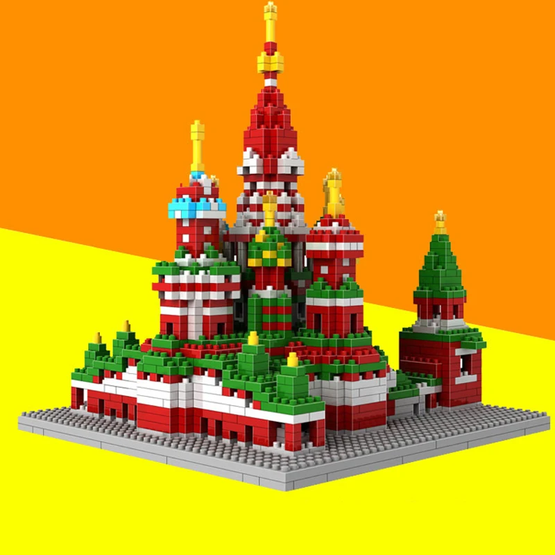 Church building Block model Piecing Model Granule Castle block scene DIY toys for kids Boys and girls surprise holiday gifts