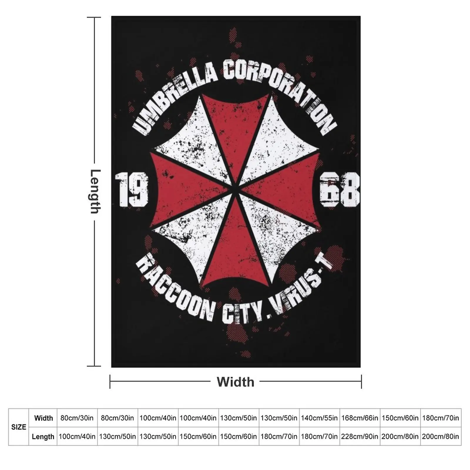 Umbrella Corporation Throw Blanket couch cozy soft plush fuzzy picnic outdoor blanket