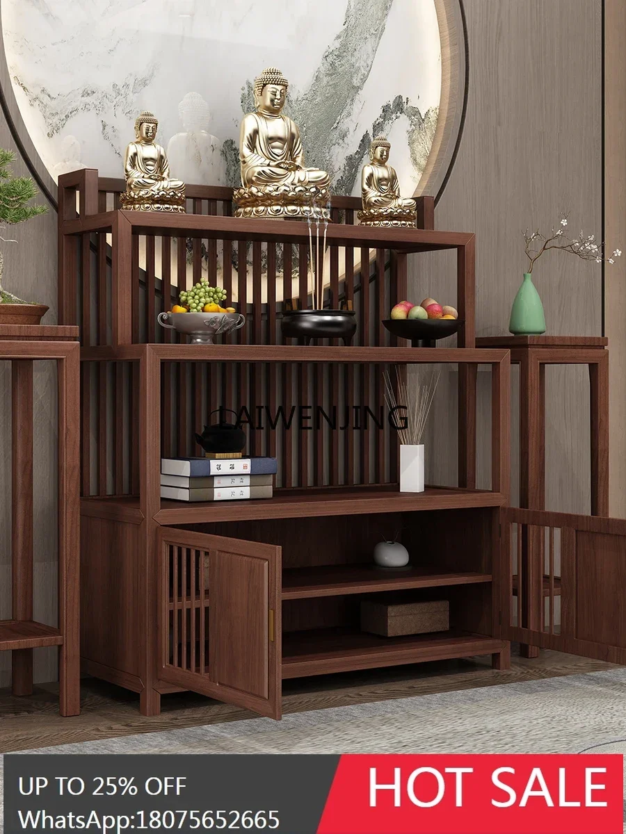 SGF solid wood stepped table modern Buddhist platform home Guanyin God of Wealth cabinet