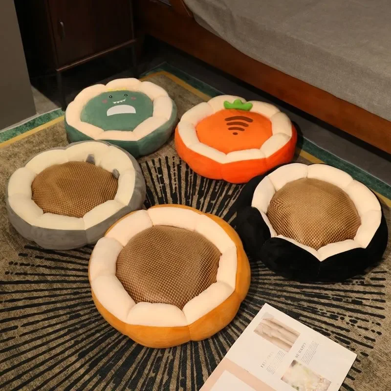 Round Tatami Floor Cushion Summer Futon Pad for Bay Window Bedroom Home Decor Soft Seating Mat
