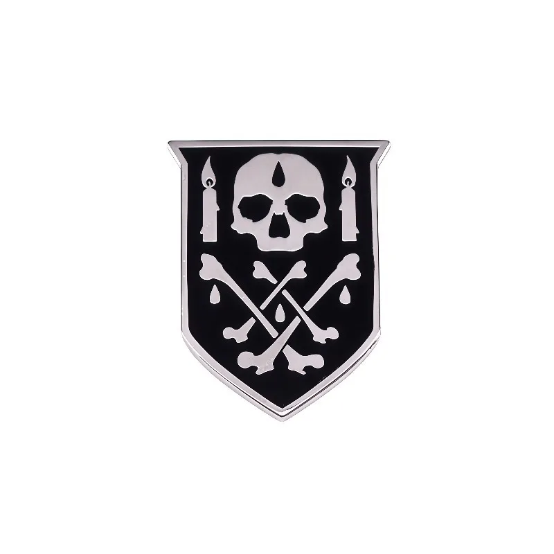 Gothic Style Brooch Skeleton Alloy Badge Bone Candle Unisex Jewelry Accessories Personalized Decoration Small Gift Couple Pins
