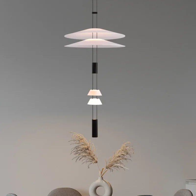 

Modern Acrylic Designer Chandelier for Living Room Center Table Coffee Desk Loft Pendant Lights Hanging Lamp Fixture Interior