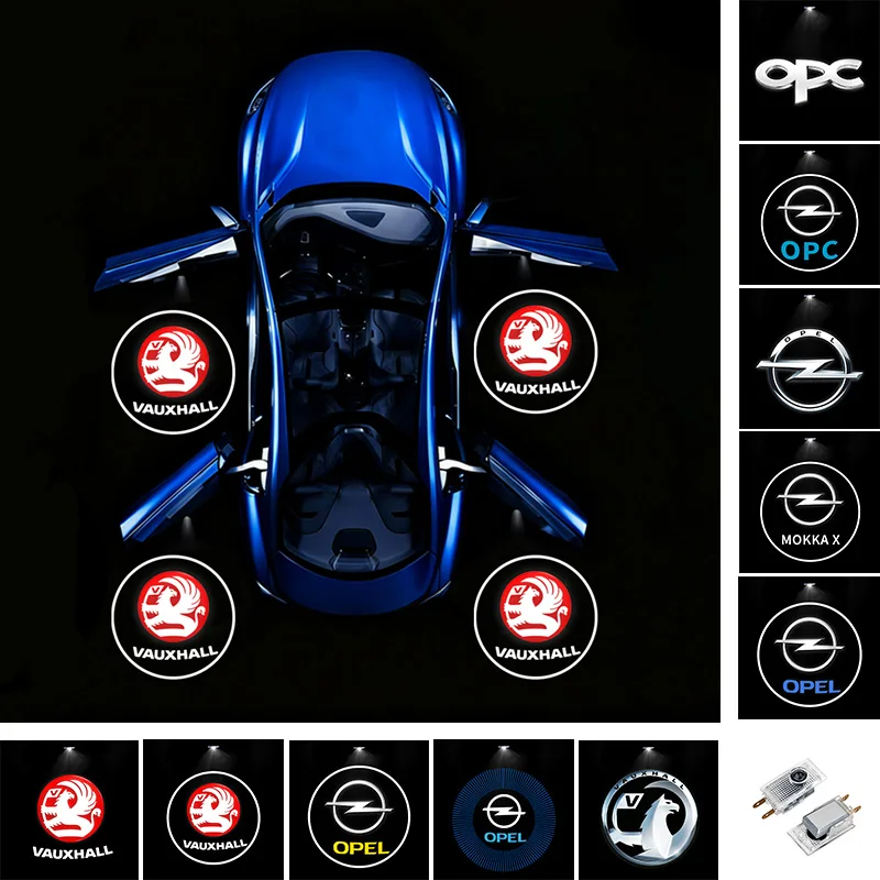 

Светодиодные проекторы логотипа для дверей автомобиля, лазерные лампы для Opel Astra J, G, Insignia, Corsa D, Vectra C, Zafira A, автоаксессуары