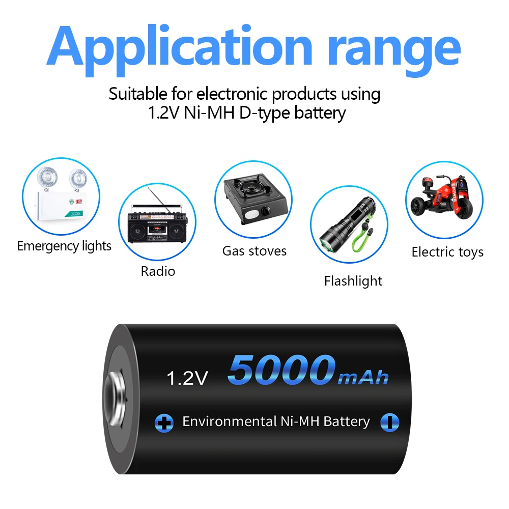 CITYORK 1.2V C Size Battery Ni-MH LR14 Rechargeable Batteriy For Gas Cooker Car Toy Flashlight Radio Low Self Discharge C Bateri