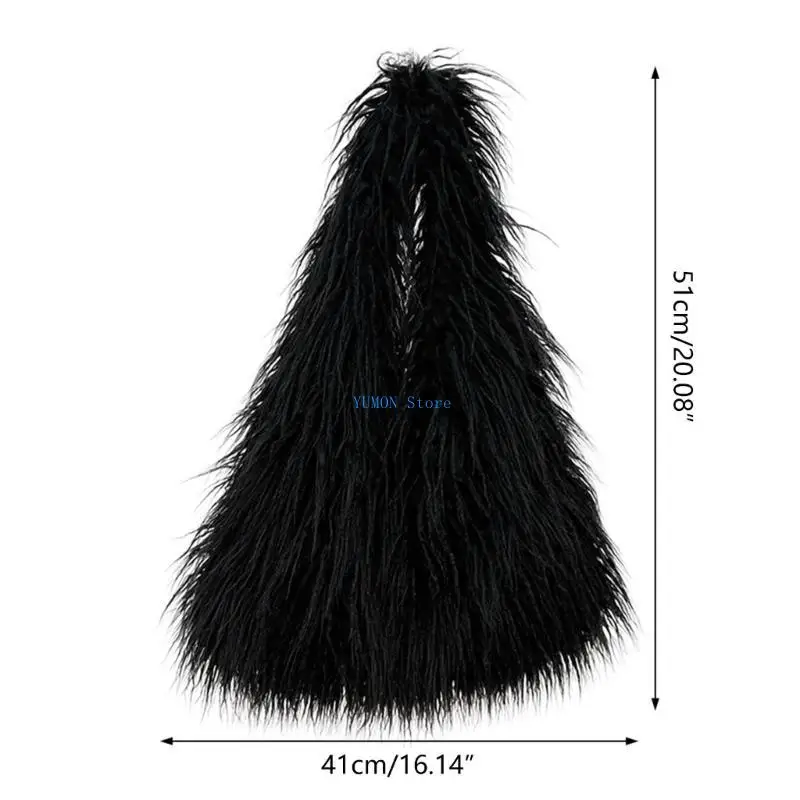 D0UD Exquisite Y2K Single Shoulder Bag Alluring Bombshells Long Hair Bag Underarm Bag