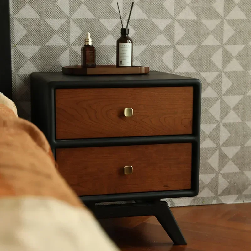 Rattan Vintage Nightstands Organizers Luxury Italian Modern Multifunctional Bedside Table Design Rustic Nachttisch Furnitures