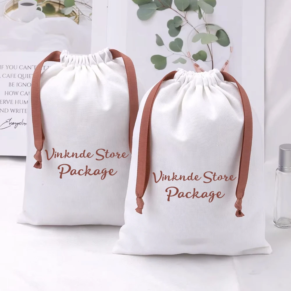 

Bulk Custom Logo Jewelry Pouches Cotton Muslin Drawstring Bags with Closure Wedding Favors Earring Storage Bridal Party Gifts