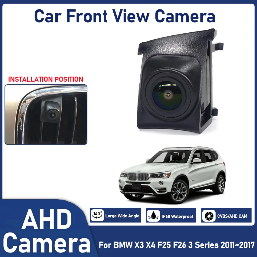 

HD CCD Car Front View Parking Night Vision Positive Waterproof Logo Camera For BMW X3 X4 F25 F26 3 Series 2011~2015 2016 2017