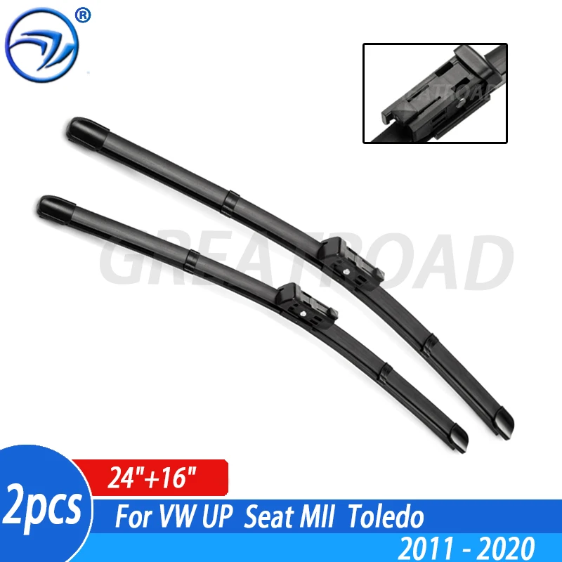 Wiper LHD Front Wiper Blades For VW UP Up! Seat MII Toledo 2011 - 2020 Windshield Windscreen Front Window 24