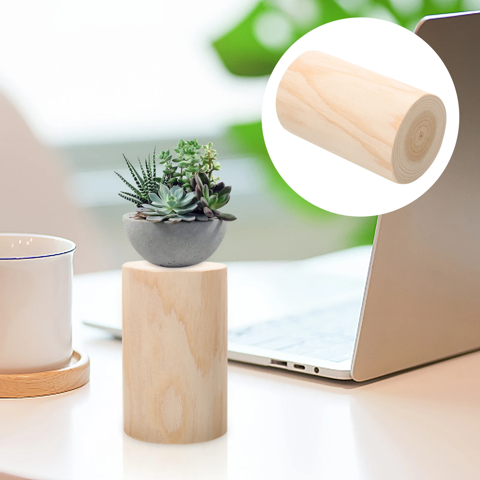 

Natural Wood Stump Holder Tea Light Stand Home Decor Wedding Centerpiece Rustic Wooden Base Garden Decoration