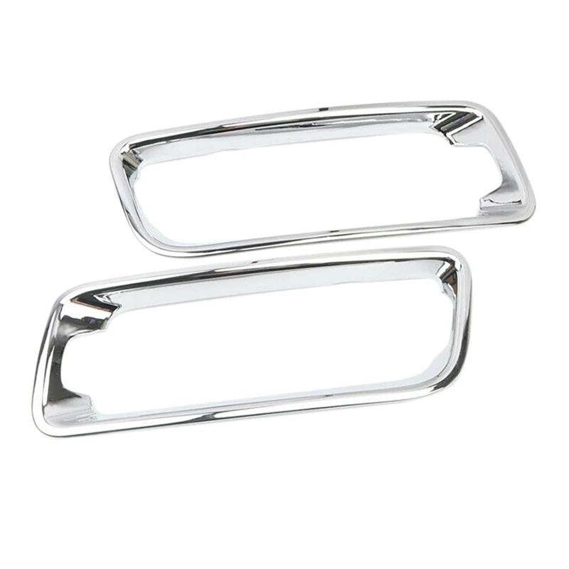 Front Fog Light Lamp Cover Trim For Mitsubishi Pajero 3 4 IV V73 V77 V80 V93 V95 V97 V98 Silver