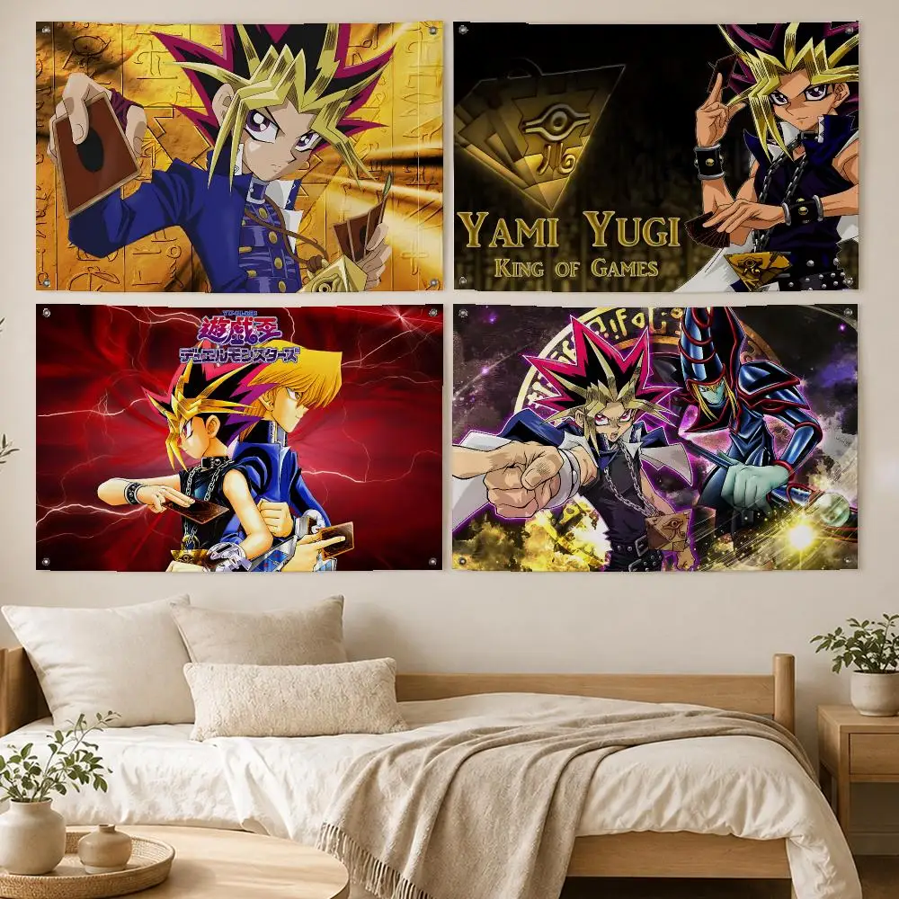 Iconic Anime Yu-Gi-Oh! Flags Room Bedroom Home Outdoor Wall Hanging Concert Printed Background Decoration Art Banne
