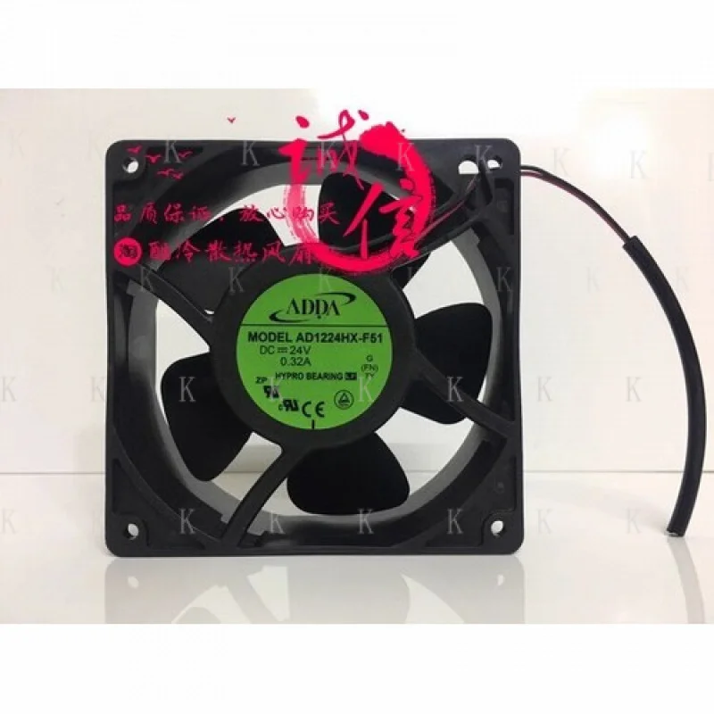 

C ДЛЯ ADDA AD1224HX-F51 DC24V 0,32A 120*120*38MM 2-проводной осевой охлаждающий вентилятор