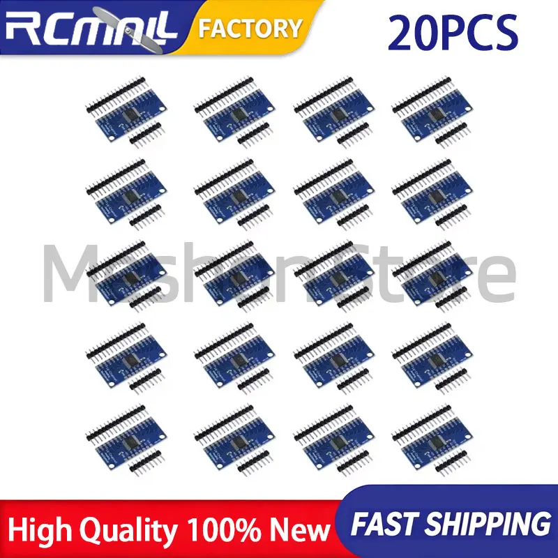 20PCS CD74HC4067 16CH Analog Digital Multiplexer Breakout Board Module CMOS Precision 2V to 6V Microcontroller Accessories