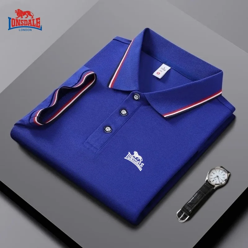 

Summer men's high-quality pure cotton short sleeved polo shirt, new fashionable business casual breathable cool top