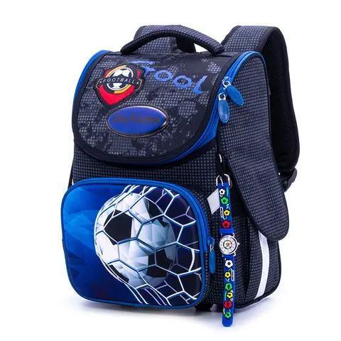 Orthopedic School Backpack For Boys 3D Cartoon Football School Bag Children 1 Grade Backpacks Kids Satchels Bookbag Russia Brand